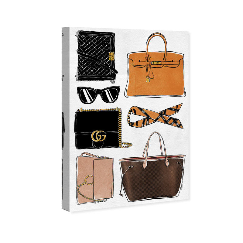 «My Purse Collection», impression encadrée, H 24 po x l 16 po x P 0,75 po, Toile tendue