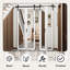 Porte de grange pliante double à un vantail, en bois manufacturé et miroir, 91,4 cm x 213,4 cm, avec trousse de quincaillerie d'installation (idéale pour les armoires, les garde-manger, les buanderies et autres petites pièces).-93762564