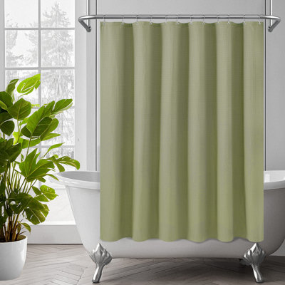 Hotel Luxury Soft Waffle Weave Shower Curtain