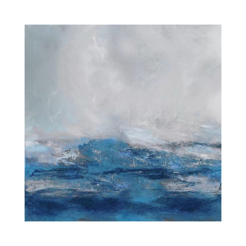 Terra In Blues by Jake Messina - Wrapped Canvas Painting, 45.72 cm H x 45.72 cm W
