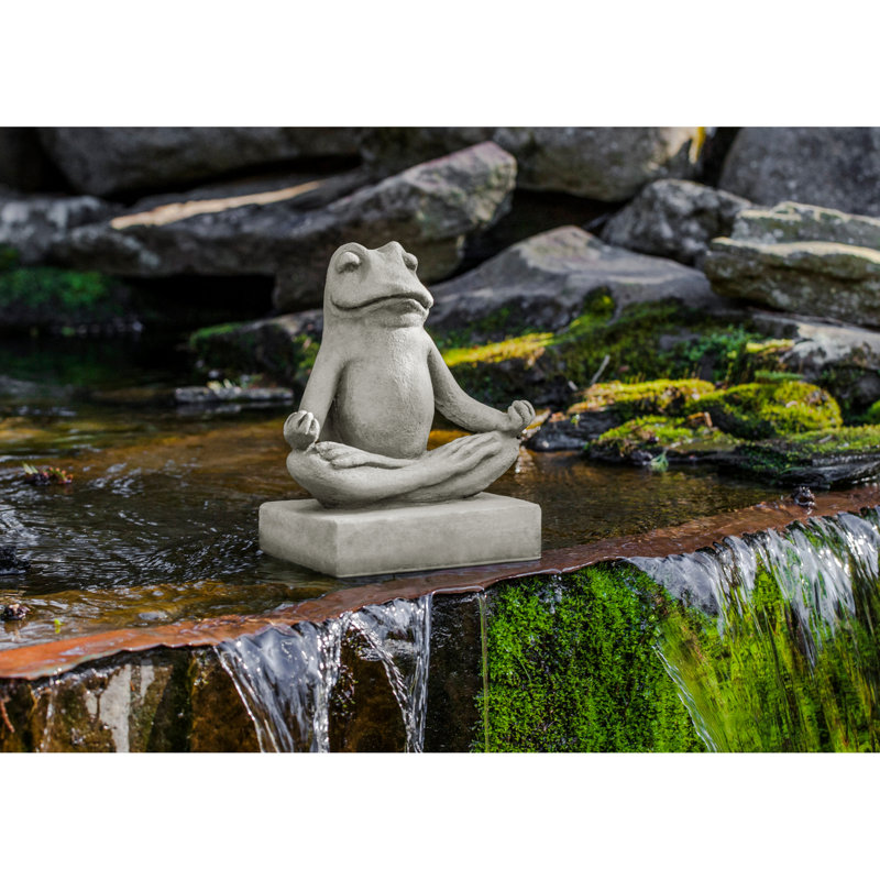 Mini Zen Frog Statue, Terra Nera
