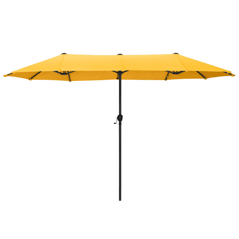 Parasol de marché rectangulaire 13 pi Aletse, Jaune doré