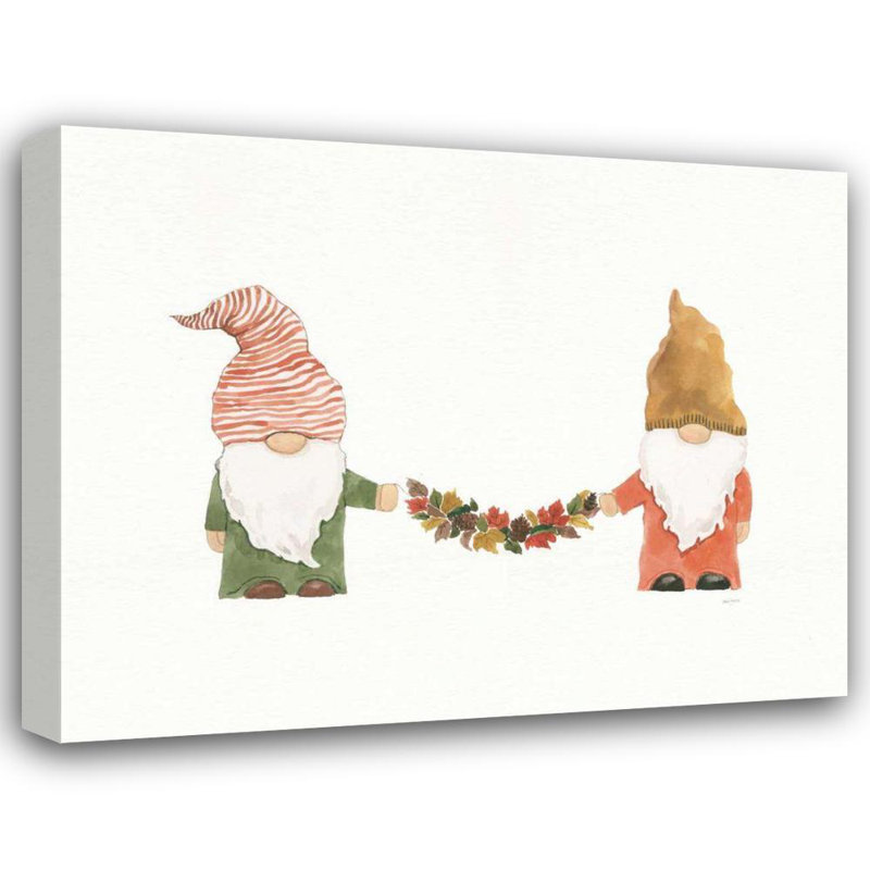 Art sur toile tendue par Trinx Jackson, Jenaya, Harvest Gnomes IV, H 36 po x l 45 po