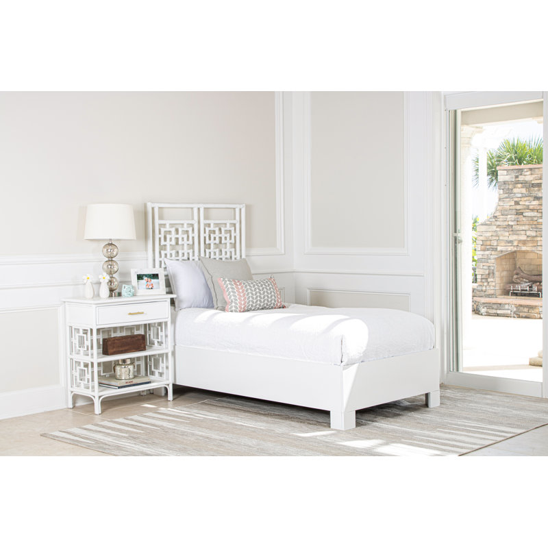Palm Springs Low Profile Standard Bed, Twin, White