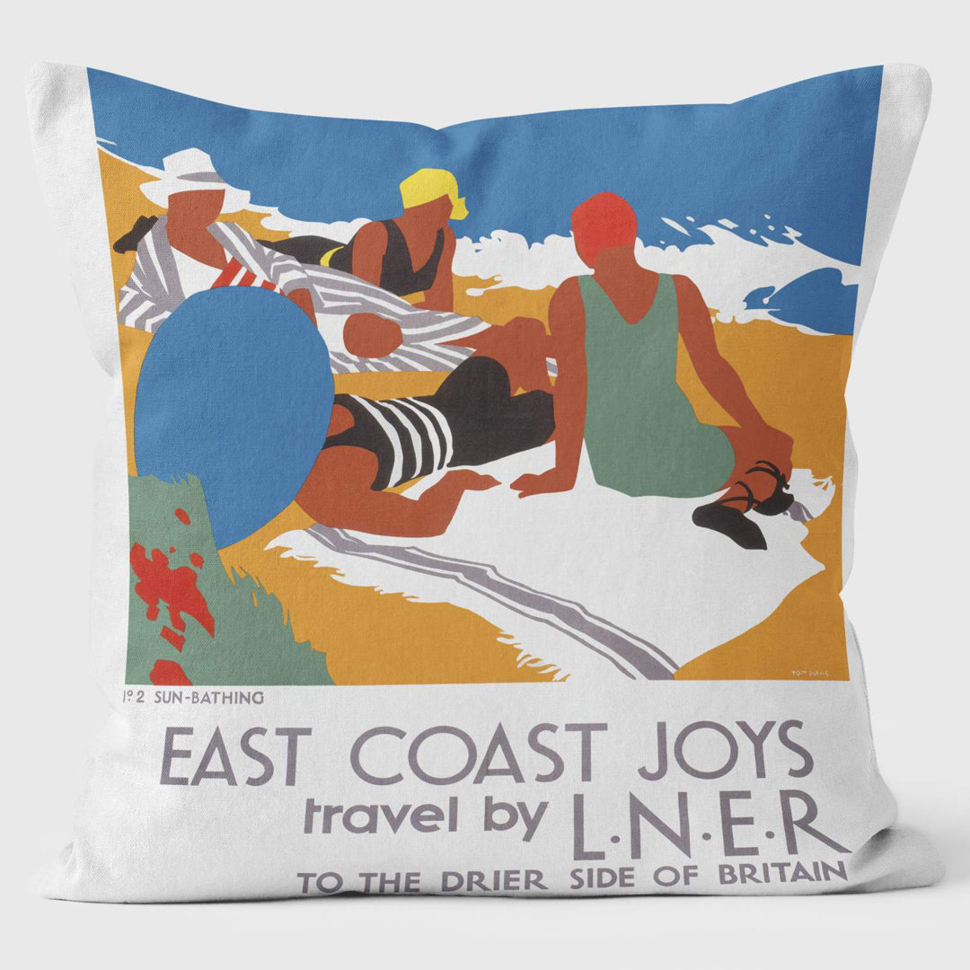 East Coast Joys No 2 - Sun-Bathing’ LNER 1931 - National Railway Museum Cushion