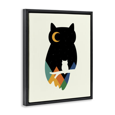 «Mountains in Owl Silhouette», art mural sur toile flottante, design par Andy Westface
