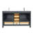 Anvay 60 in. Double Sinks Freestanding Bath Vanity in Charcoal Gray with Carrara Marble Top-406671024-408697619