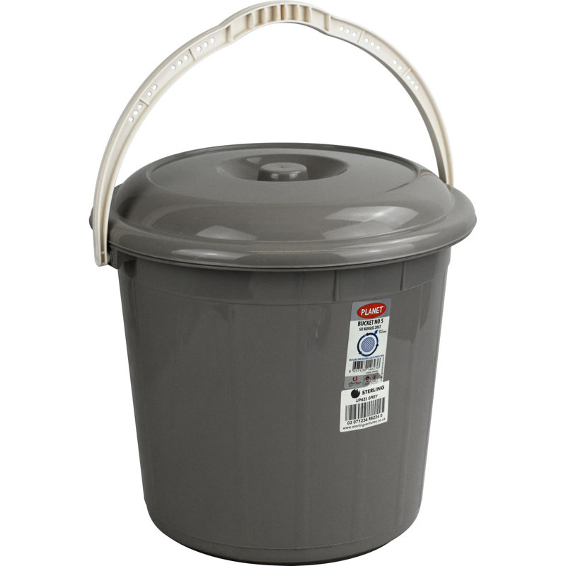 Sterling Ventures Plastic Decorative Bin, Grey