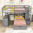 Full-Over-Twin Bunk Bed with Storage Drawers and Study Desk-680184243