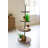  Four-Tier Metal and Wood Display Tower 21.63 Inch Gray Finish