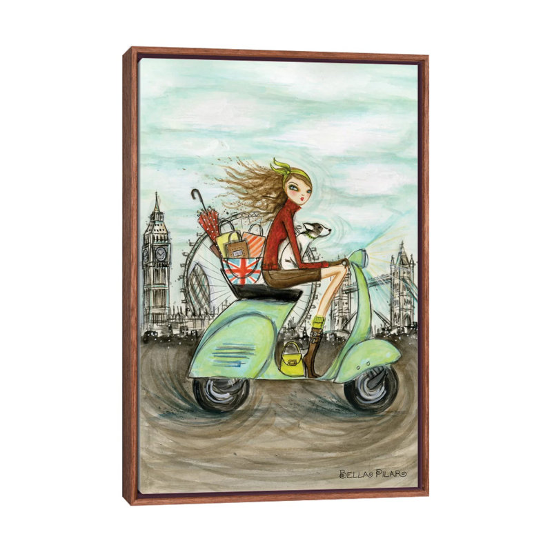 Art de londres, Toile avec cadre en bois classique, H 48 po x l 32 po x P 1,5 po