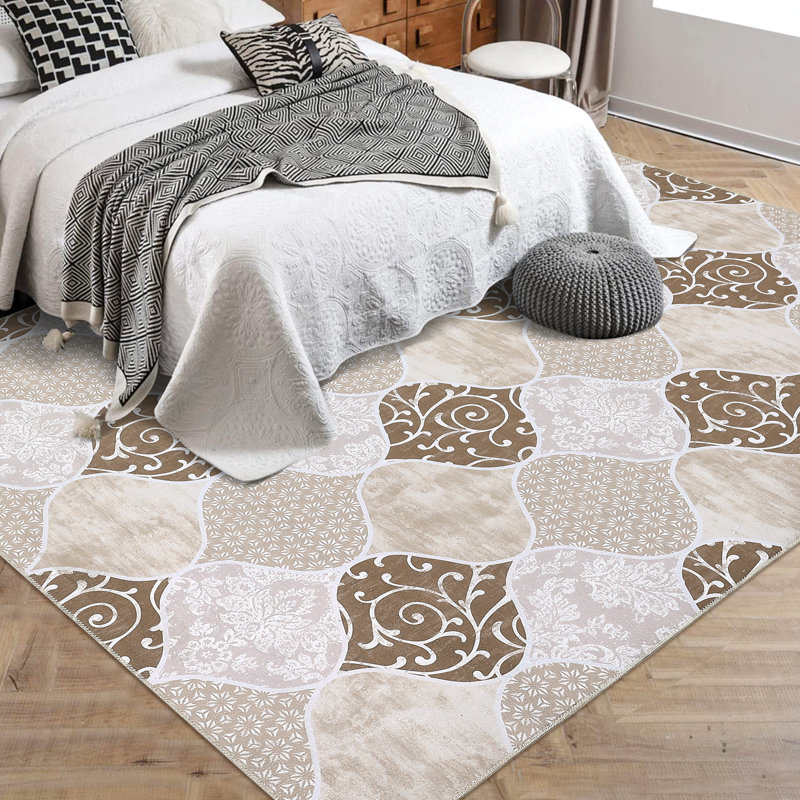 Tapis marocain rectangulaire de salon Bauko, Rectangle 5 pi x 7 pi