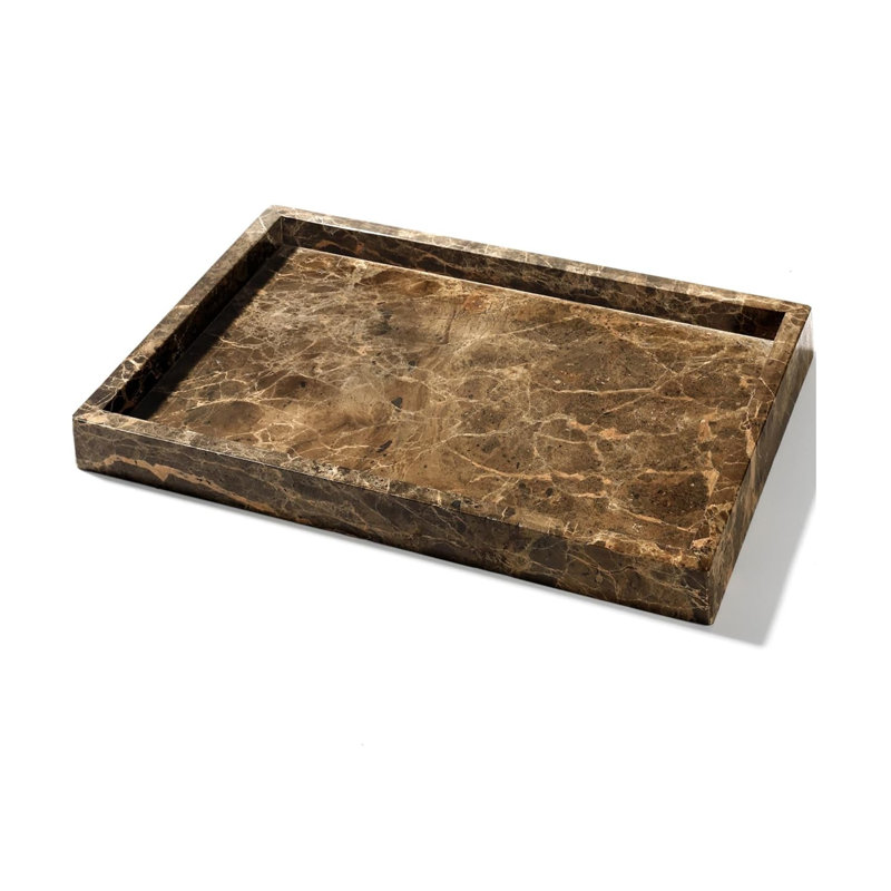Plateau de salle de bain en marbre, Brown