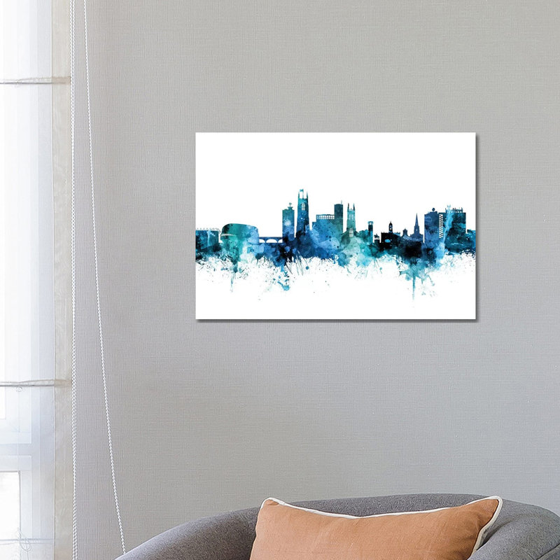 Derby, England Skyline by Michael Tompsett - Wrapped Canvas Gallery-Wrapped Canvas Giclée