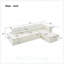 Canapé modulaire en forme de L avec coussins à double couche pour un confort accru et des agencements de salon polyvalents-129410311