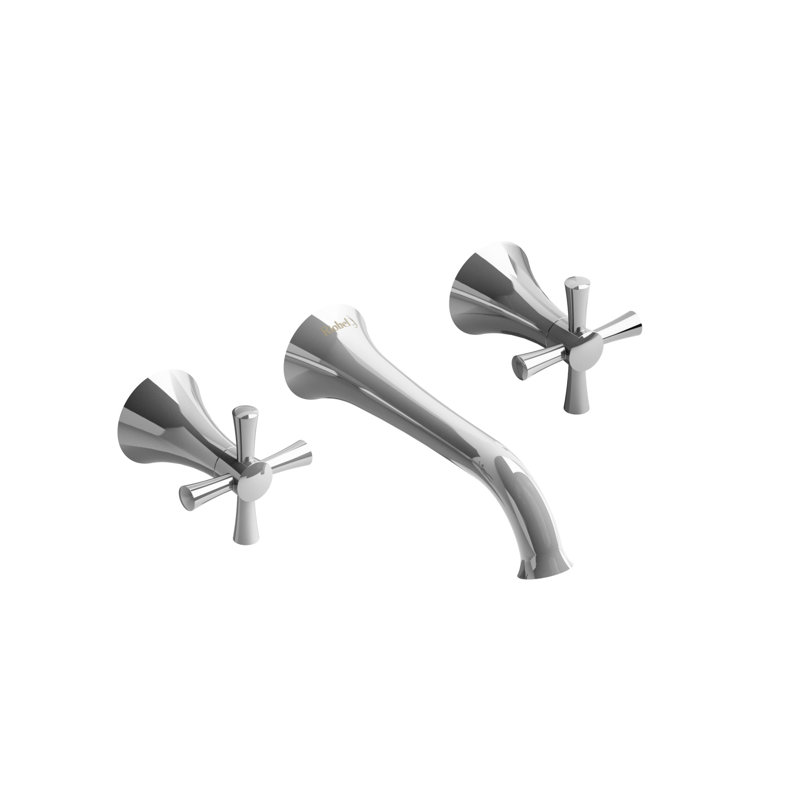 Edge™ Wall Mounted Bathroom Faucet, Chrome, 1.5 GPM, Cross Handle