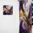 Purple and Gold Liquid Magic II - Modern Curtain - Velvet Room Darkening - 1 panel-107826252