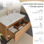 Meuble-lavabo flottant mural avec lavabo et tiroirs en céramique-128923680