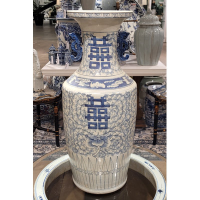 Double Happiness Handmade Porcelain Table Vase
