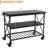 3-Tier Kitchen Table with Wheels and Storage Shelves-810857361