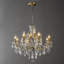 Lustre antique classique / classique à 12 lumières de 26 po avec accents en cristal Micole