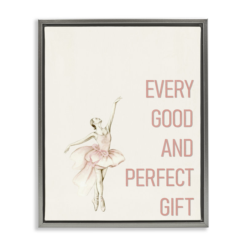 Cadre flottant Good Gift, par Kim Allen, Cadre flottant gris lustré, H 31 po x l 25 po