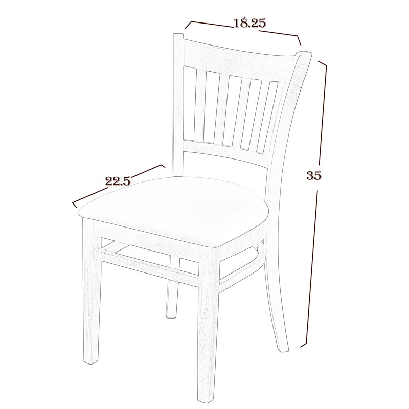 Chaise rembourrée Jiles Slatback