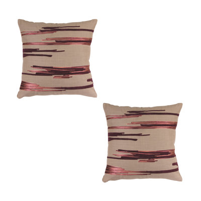 Melrose International Abstract Cotton Throw Pillow In Pillow Cover & Insert