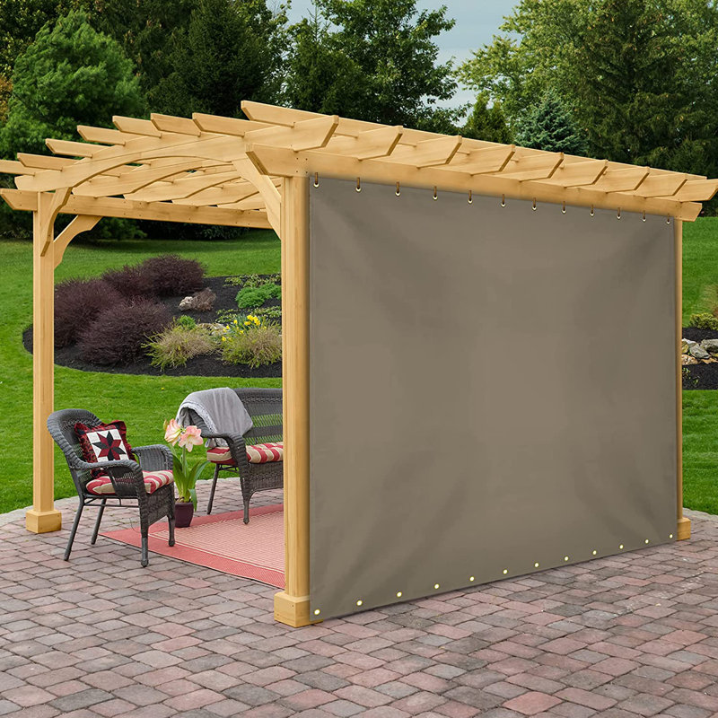 Blue Elephant Vinyl Side Wall, 304.8cm H x 243.8cm W, Beige