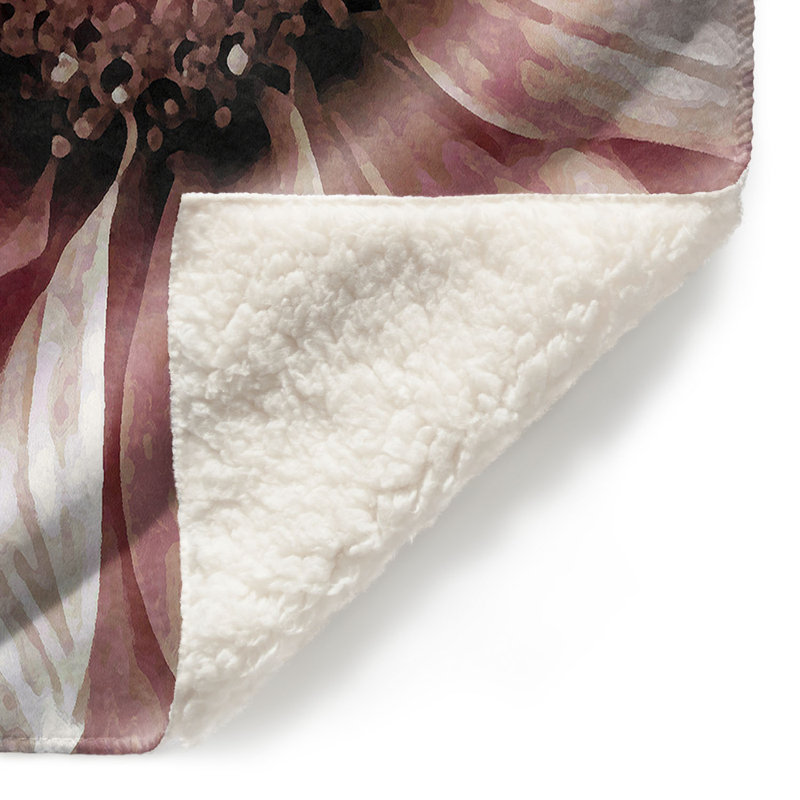  Couverture douce en sherpa, 68 po x 80 po, Rose