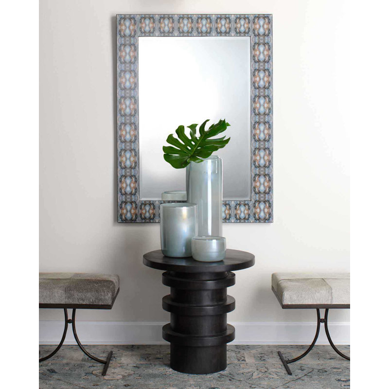 Revolve Solid Wood End Table, Charcoal