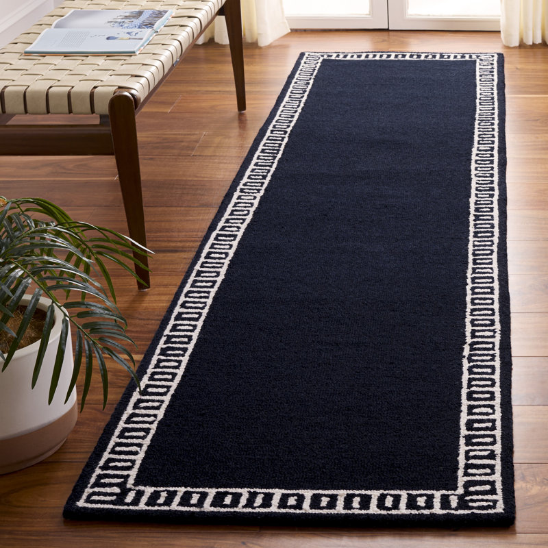 Metro 465 Hand Tufted 80% Wool; 20% Cotton Geometric Rug, Runner 2'3" x 9'