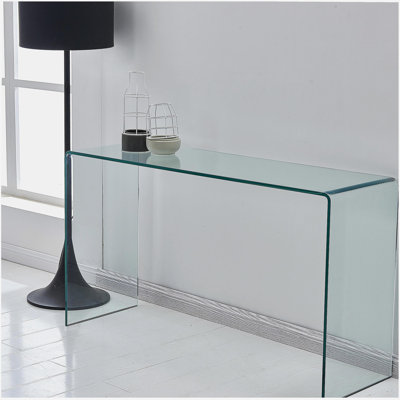 Table d'appoint en verre, table d'appoint en verre trempé transparent, table de coin ronde, table de canapé