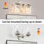 3 lumières 21 po Éclairage pour meuble-lavabo noir mat / nickel brossé / or avec abat-jour en verre transparent martelé-1107782671-1134544061