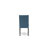 5 Piece Kitchen Table & Chairs Set Includes a Rectangle Dining Room Table and 4 Blue Linen Fabric Parsons Dining Room Chairs, Black-1661848985-1661848987-1675407367