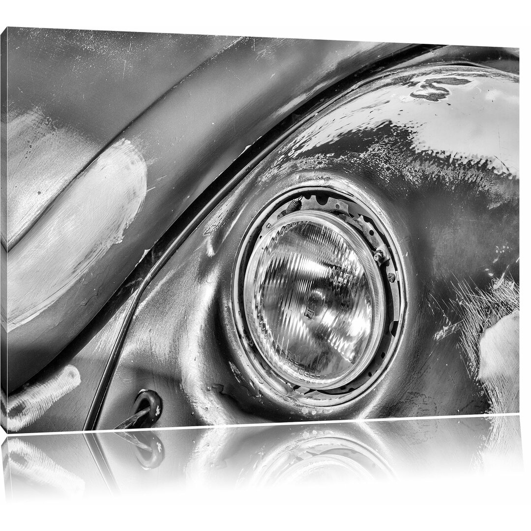 Leinwandbild Kult Oldtimer Retro in Monochrom