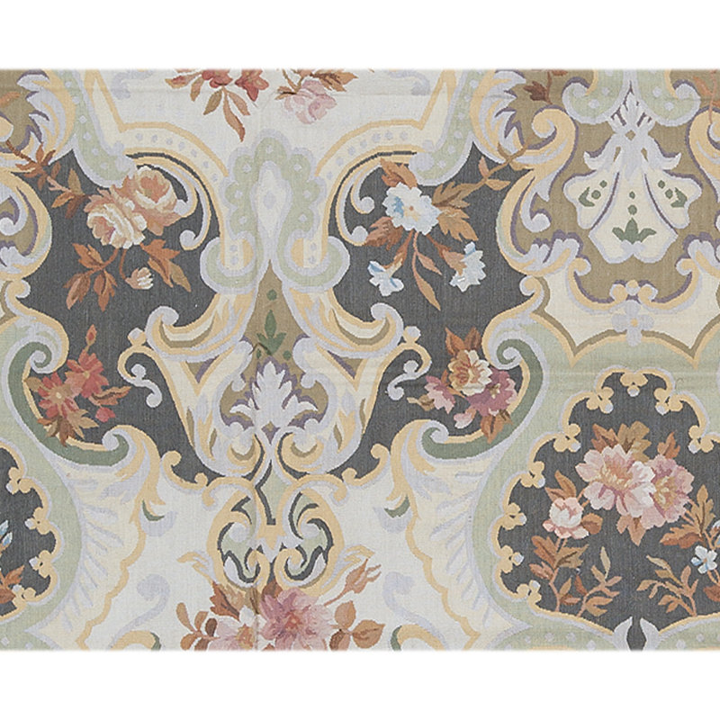 Hand-Knotted High-Quality Green and Green Area Rug