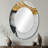 Black And Gold Fashion Woman Glamazon I - Black Oval Wall Mirror Decor-308615562