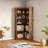 Corner Bookshelf, Farmhouse Corner Tall Bookcase 5 Tier L-shaped Corner Shelf Large Display Rack-121692726