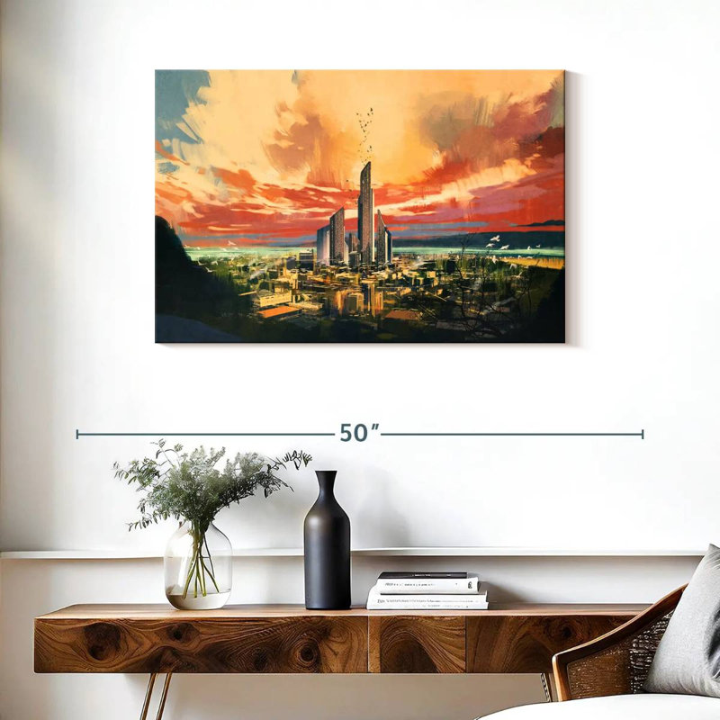 Future City, 24" H x 36" W