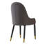 Ensemble de 2 chaises de salle à manger en cuir PU - blanc et brun, paire de métal Mid-Century (de 2) multi-usage