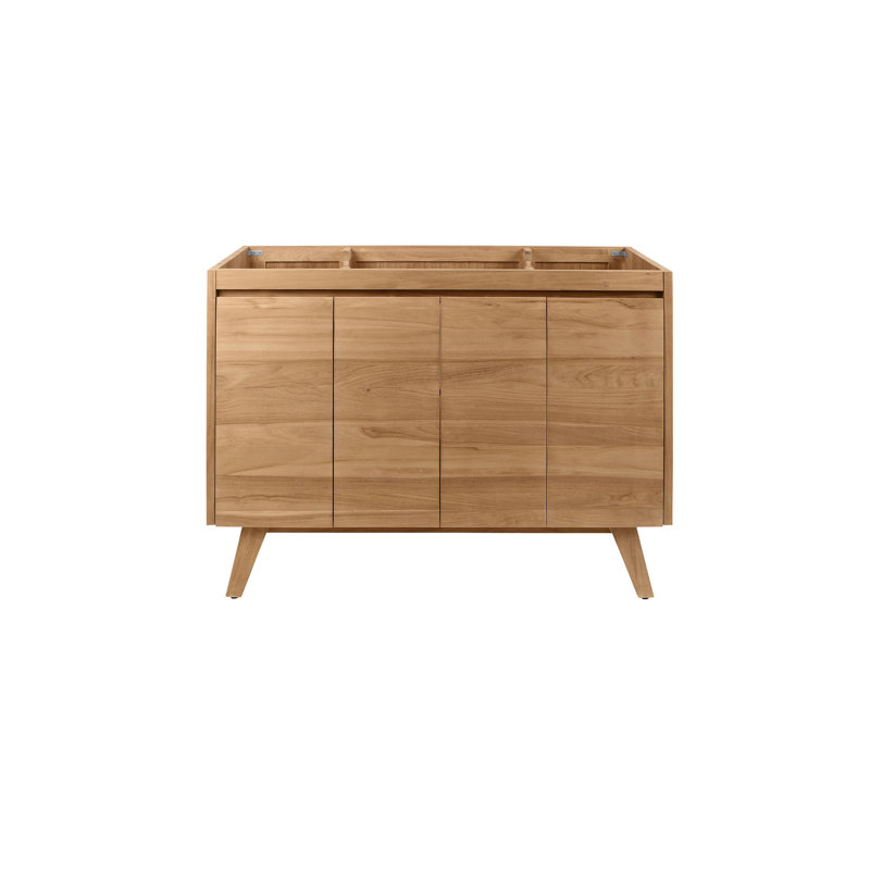 Coventry 49" Natural Teak Bath Vanity with White Stone Top