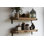 Tablette décorative en bois massif 2 pièces Brennon