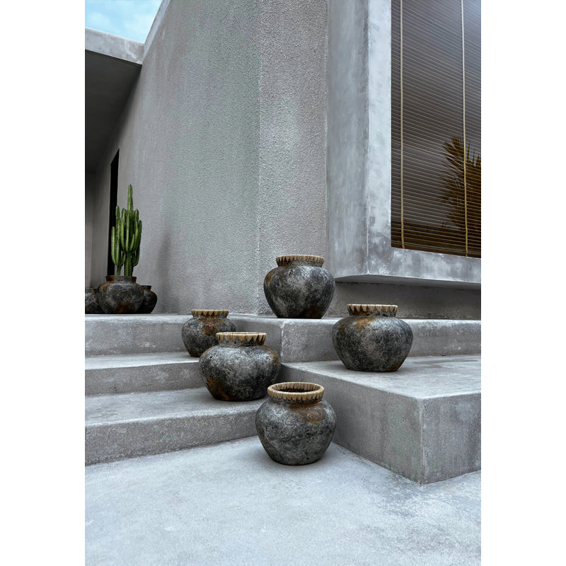 Alisynn Table Vase, 27cm H x 33cm W x 33cm D, Antique Grey