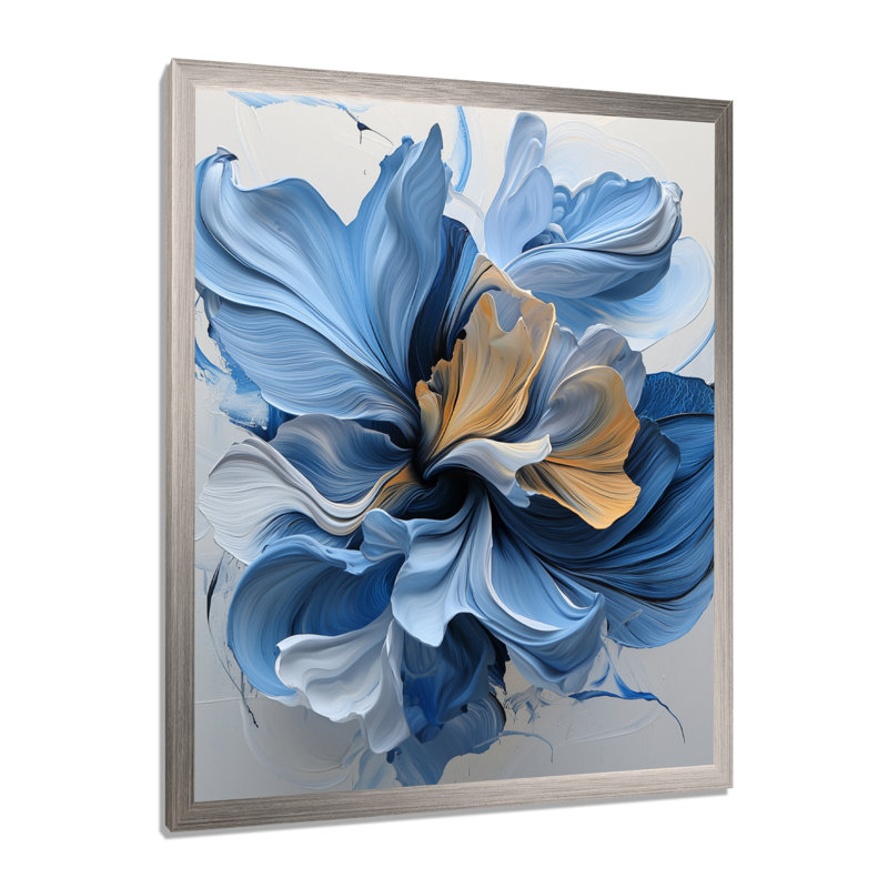 Sroka - Abstract Wall Art Living Room, Argent argent, H 40 po x l 30 po, Reproduction encadrée d'une seule photo
