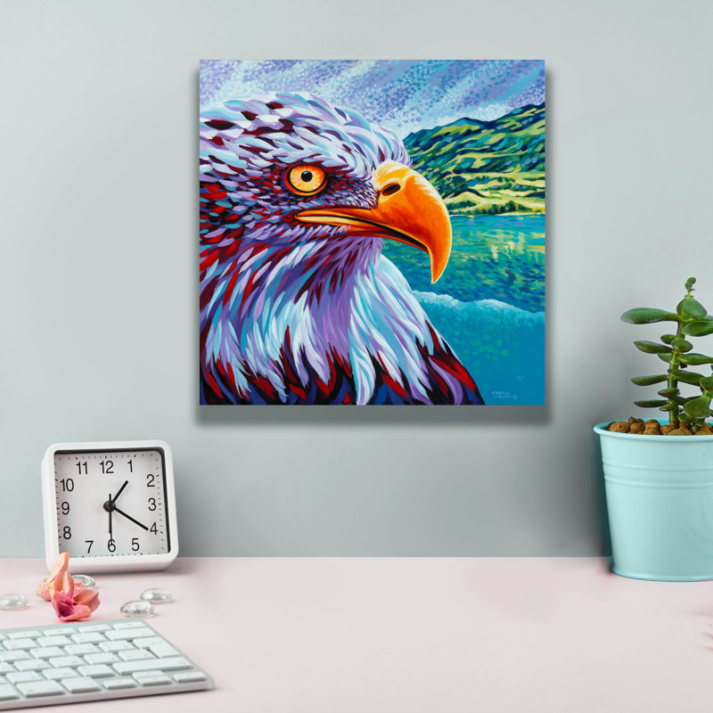 «Proud Eagle» par Carolee Vitaletti, H 12 po x l 12 po x P 0,75 po