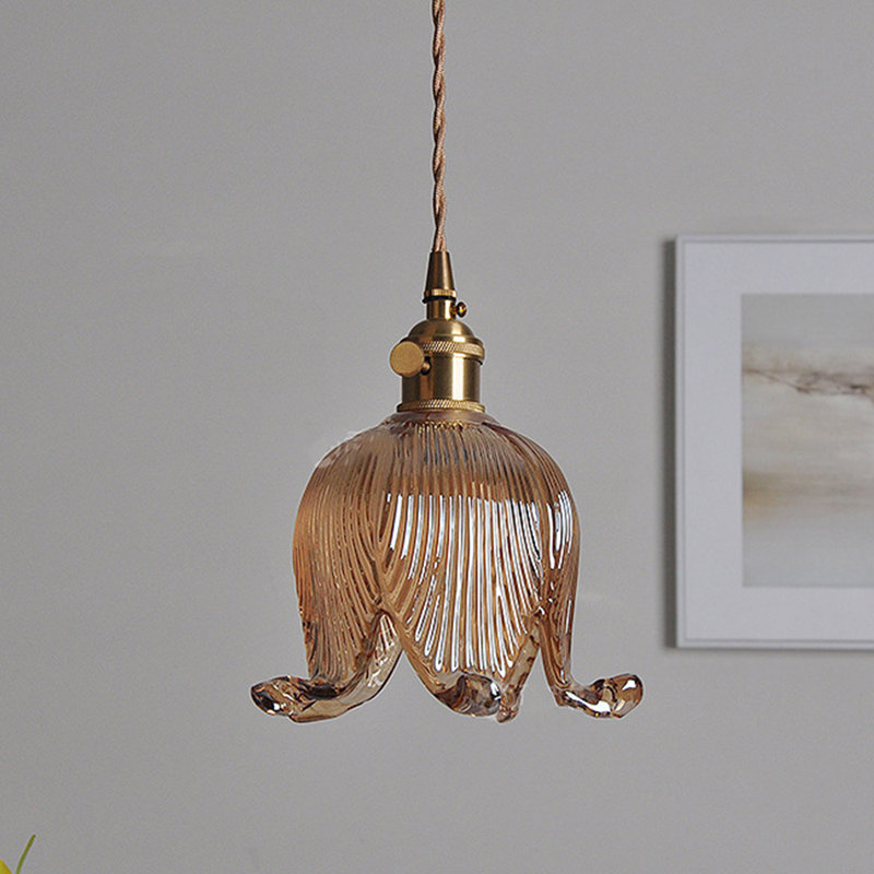 Luminaire suspendu 1 lumière Haylea, Brun