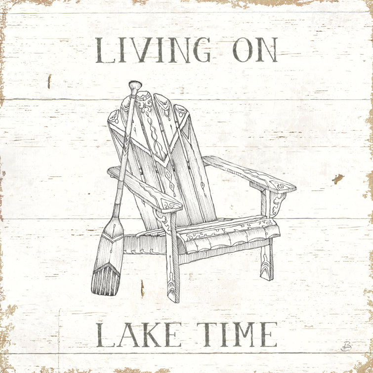 Lake Sketches IV by Daphne Brissonnet - Wrapped Canvas Typography