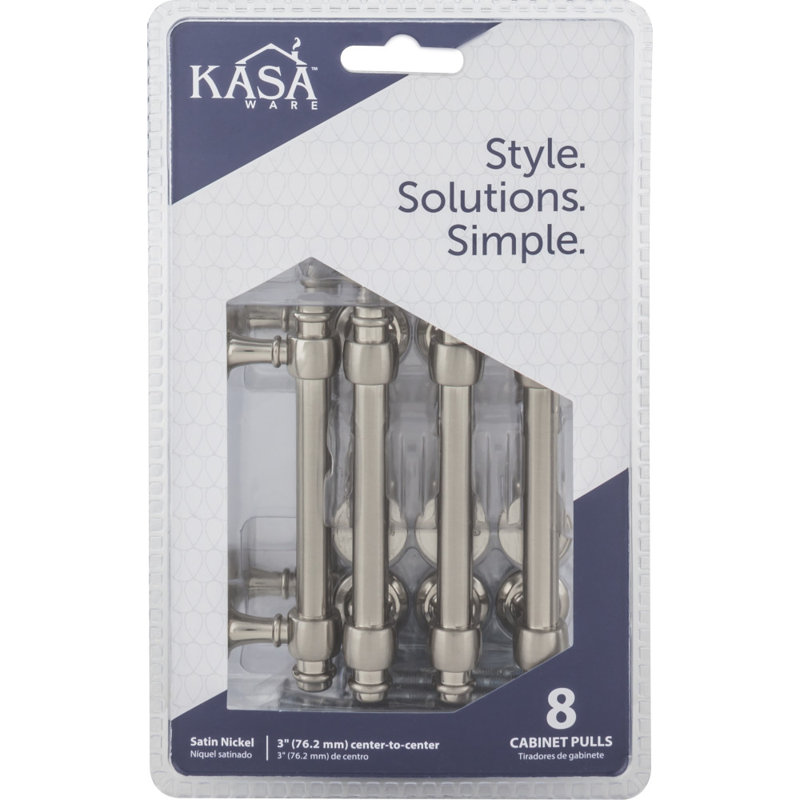 3" Center to Center Bar Pull Multipack, Satin Nickel