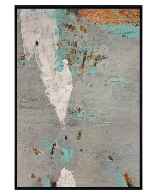 Velora Single Picture Frame Painting on Wood, Black, 190 cm H x 150 cm W